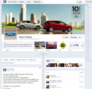 Facebook New Timeline - Ford Turkey Main Page