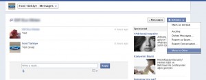 Facebook Brand Page Private Message Screen